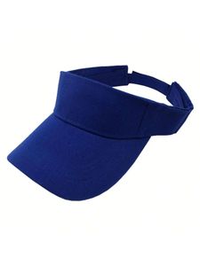 Gorra con visera para correr al aire libre de verano sombrero con visera de tenis de cuello azul para diseño de logotipo personalizado de Golf - Product Image 5