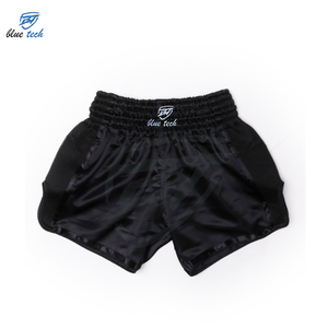 Vente en gros Short de combat Mma uni avec logo personnalisé Kick Boxing Muay Thai Rose Violet Noir Rouge Blanc Lumière XXL Coton Bleu Broderie - Product Image 5