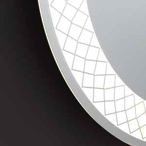 Miroir LED rond de 70 cm avec éclairage et éléments décoratifs - Product Image 3