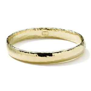 Brazalete de Latón Chapado en Oro con Hebilla Abierta, Textura Geométrica Irregular con Arrugas, para Mujer, Regalo de Boda, Joyería de Boutique - Product Image 5