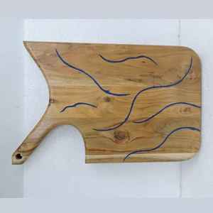 Planche à découper rectangulaire en bois d'acacia tendance à long manche, planche à servir le fromage, passe au lave-vaisselle, accessoires de cuisine épais - Product Image 3