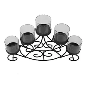 5 candelabros de metal ligeros de té de bajo precio y altos requisitos para mesa de restaurante en casa - Product Image 5