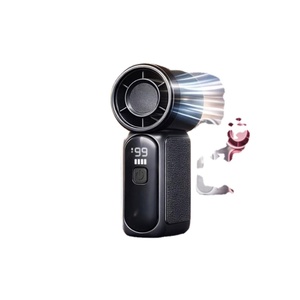 Ultra Lightweight Handheld With Led Digital Display 100 Speed Adjustable Stepless Turbo Small Pocket Fan for Commute - Product Image 1