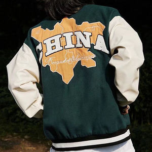 Veste en laine légère de haute qualité pour hommes 100% Respirant College Baseball Letterman Varsity High Street Stand Patchwork Design - Product Image 6