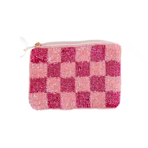 Pochette à monnaie en perles de rocaille à la main à la mode avec des motifs de broderie artistique Porte-monnaie brodé en perles de verre Design de luxe - Product Image 1