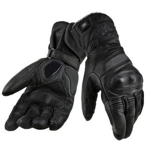 Gants en cuir noirs tactiques d'extérieur pour hommes, à doigts entiers, avec fermeture auto-agrippante, antidérapants, pour l'hiver - Product Image 2