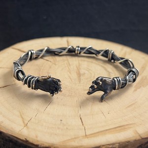 Hand Shaped Unisex Adjustable Silver Cuff Bracelet High Quality <b>Braided</b> Hug Hands Bangle Handmade Gif Fashion <b>Accessory</b> - Product Image 3