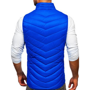 Gilet en nylon décontracté personnalisé pour hommes grande taille veste sans manches compressible à bulles gilet d'hiver en forme de canard en toile légère - Product Image 3
