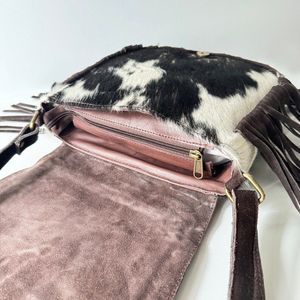 Bolso de Hombro de Cuero Genuino para Mujer, Estilo Occidental, con Flecos de Piel de Ante, Diseño Nuevo, Alta Calidad, Estilo Bohemio - Product Image 5