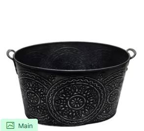 Bañera de cobre vintage con asas para fiestas y reuniones, perfecta para enfriar vino y cerveza - Product Image 5