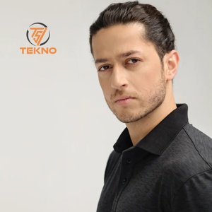 Logo brodé personnalisé coupe normale 100% polo en piqué de coton stretch blanc avec patte de boutonnage et côtes dissimulées - Product Image 6