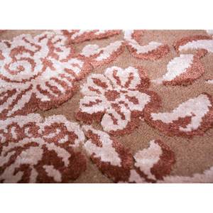 Aurora Hand Knotted <b>Wool</b> Bamboo Silk Rug Beige <b>Brown</b> Floral Abstract for Home Hallway Rectangle AKWB-1323 10mm for Teens - Product Image 3