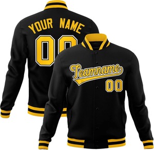 Veste universitaire à la mode avec broderie de lettres en chenille personnalisées Applique personnalisée College Baseball Letterman Bomber Jacket - Product Image 1