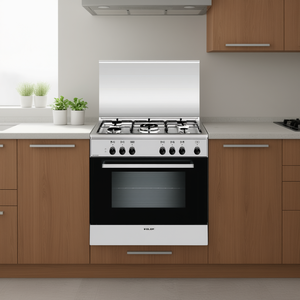 Cuisinière à gaz Glem 5 zones ALPHA A855EI avec four électrique en acier inoxydable Classe A (80x50x90cm) - Product Image 3