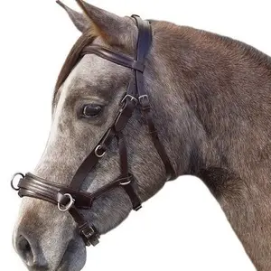 Мульти уздечка «Немецкая езда» 4 в 1 супер мягкая и очень толстая подкладка на ремнях шеи, лба, носа и подбородка