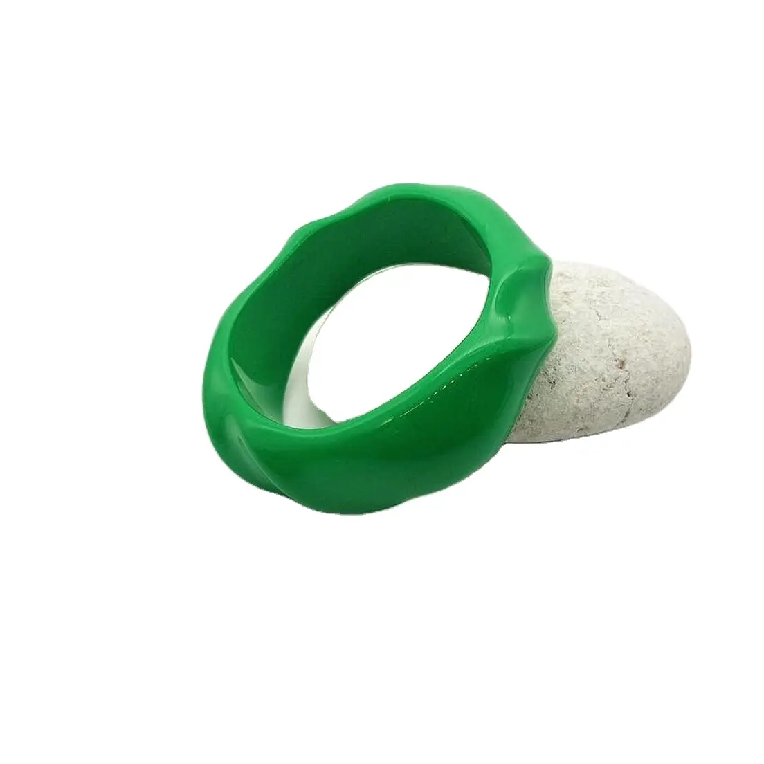 Warme Aankomst 2024 Groene & Witte Handgemaakte Manchet Armband Jade Armband Armband Edelsteen Kleurrijke Jade Armband Beste Voor Meisjes & Vrouwen