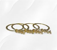 Ensemble de bracelets en métal de bijoux en or de conception unique pour les femmes bijoux de mode ensemble de bracelets en gros pour les filles et les femmes