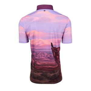 เสื้อโปโลแขนสั้นสำหรับผู้ชายเสื้อโปโลซับลิเมตแฟชั่นใหม่สไตล์ฤดูร้อนพร้อมระบายอากาศขนาดพลัสไซส์บริการ OEM - Product Image 2
