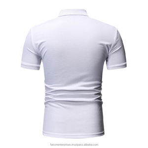Camiseta estampada con logotipo personalizado para hombre, Camiseta deportiva de algodón, camiseta de talla grande para golf y polos con diseño liso en blanco - Product Image 2