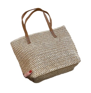 Bolsa de mimbre de ratán | Bolsa de compras | Cesta francesa Bolsa de cuerda de papel tejida Bolsas de playa de macramé de ganchillo Directo del proveedor indio - Product Image 1