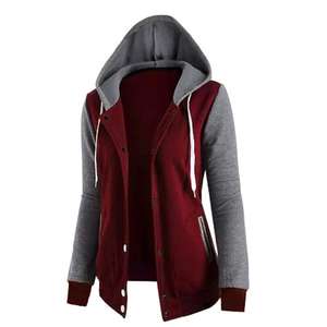 Veste décontractée automne hiver pour femmes avec capuche boutonnée polaire tricotée respirant épais manches longues - Product Image 4