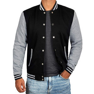 Veste universitaire professionnelle en gros de qualité supérieure pour hommes avec produit d'hiver à manches en cuir au design unique et confortable - Product Image 1