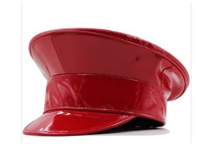 Gorra con visera para oficiales del personal general 2025 Sombrero de capitán auténtico Elaborado con gorras de cuero de tela caqui resistente logotipo personalizado OEM - Product Image 3