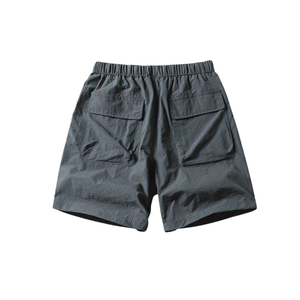 Pantalones cortos Cargo de algodón informales de verano para hombre, cintura media, cierre con cordón, múltiples bolsillos, estampado sólido, lavable a máquina para uso en el gimnasio - Product Image 1