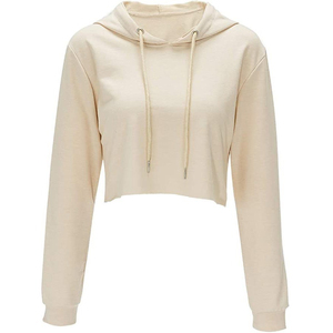 Sweats à capuche en coton pour femmes Sweats à capuche de haute qualité Design original Mode haut court sexy Col à capuche Style sportif Respirant - Product Image 1