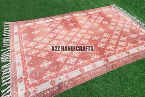 พรมคอตตอนพิมพ์ลายทำมือพรมทำมือพรมปูพื้นที่บ้านและโรงแรมพรมพิมพ์ลายสวยงาม - Product Image 2