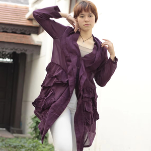 Phụ Nữ Của Thanh Lịch Nút-up Voan Áo Cánh Bán Buôn Cộng Với Kích Thước Bông Áo Tops Thời Trang Phố In Thiết Kế Cho Mùa Xuân Phong Cách Giản Dị - Product Image 1