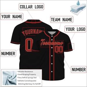 เสื้อกีฬาเบสบอลระบายอากาศเสื้อเจอร์ซีย์เปล่าพิมพ์ลายโลโก้ปรับแต่งได้สำหรับ2024 - Product Image 4