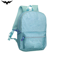Tas Ransel Olahraga Bigetron Ringan Motif Kamuflase Tahan Air Bahan Cordura Berkilau dengan Tali Rantai dan Ritsleting untuk Wanita