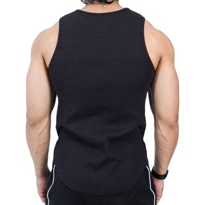 Customized Activewear Gym Training <b>Compression</b> Slim Fit Breathable Fabric Polyester Spandex Stretchable Sports Tank Top <b>Men's</b> - Product Image 6