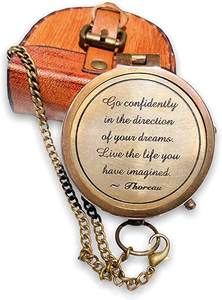 Boussole de poche de qualité supérieure avec chaîne Maritime à collectionner boussole de Navigation de randonnée décor cadeau personnalisé - Product Image 5