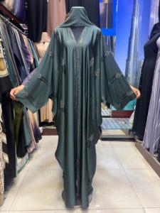 Caftan Marocain Noir Magnifique de Dubaï 2025 avec Travail Artisanal, Tenue Musulmane Traditionnelle Abaya Kaftan - Product Image 2