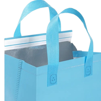Sacs isothermes réutilisables et recyclables en gros avec poignée longue, compartiment en non-tissé laminé aluminium