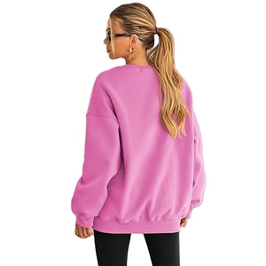 Sudadera extragrande personalizada de manga larga, suéter y cuello redondo, sudaderas con capucha para mujer - Product Image 6