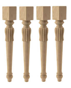Colonne de poteau d'îlot d'armoires de cuisine en bois massif Support de pieds décoratifs pour tables Armoires d'îlots Poteau de meuble en bois durable - Product Image 2