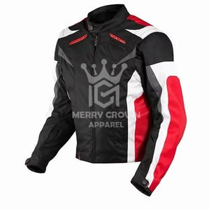 Chaqueta de Cuero Personalizada para Motociclistas, con Cierre Frontal, Bolsillos, Transpirable, Impermeable, para Verano, con Diseño Impreso, Todas las Tallas - Product Image 5