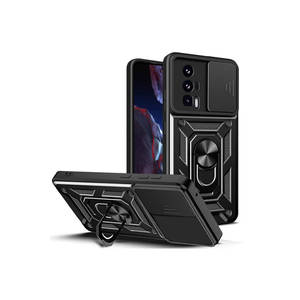 Coque en silicone JoieCreatif Vega Armor bleue avec support magnétique et protection de l'appareil photo pour Poco F5 Pro - Modèles 14 Plus 13 Pro Max - Product Image 2