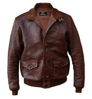 Blouson aviateur A-1 en cuir d'agneau véritable pour homme, style décontracté, effet vieilli, pilote de l'Air Force, vintage, hiver, OEM, écologique