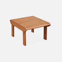 Chaise de loisirs pliable en bois de teck, mobilier de jardin avec Table d'appoint polyvalente et repose-pied