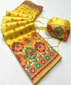 Pure <b>Silk</b> Saree with <b>Organza</b> Blouse for Women Ready to Wear Party Wear Low Price - Product Image 6