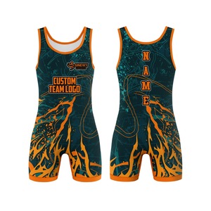 Ensemble de justaucorps de lutte pour femmes professionnelles - Justaucorps de lutte Short de combat et t-shirt Conception gratuite Combinaison de justaucorps de lutte - Product Image 2