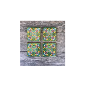 Sous-verre en mosaïque de forme carrée, sous-verre en mosaïque pour l'artisanat fabriqué en inde, dernier design, prix de gros - Product Image 3