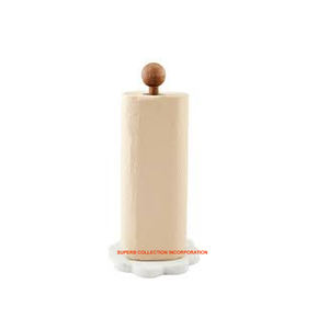 ที่ตั้งกระดาษทิชชู่ขาตั้งไม้พร้อมฐานหินอ่อน - Product Image 1