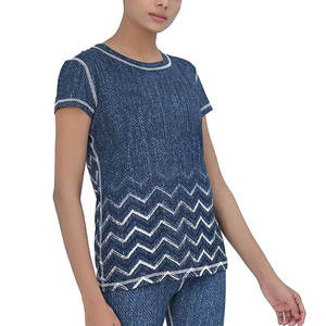 Camiseta ajustada regular de algodón 100% con diseño de sublimación para mujer, camisetas personalizadas con logotipo para mujer - Product Image 4