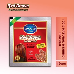 Smart <b>Red</b>-Brown Mehendi Powder 10gm Natural <b>Henna</b> Hair Color For Men Women - Product Image 1