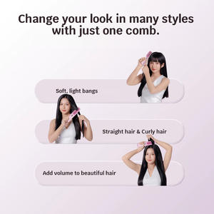 Sisir Pelurus Rambut Nirkabel Portabel <span class=keywords><strong>Dr</strong></span>.Flash dengan Layar Temperatur, Sikat Pelurus Ionik untuk Rambut Halus - Product Image 3